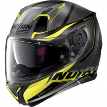 Nolan N87 MILES N-COM Grigio opaco Giallo Casco integrale