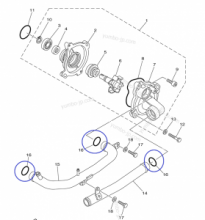 YAMAHA O-RING TUBI POMPA ACQUA T.-MAX 500-530 (93210-21190)