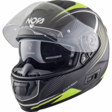 CASCO NOS NS-6 TYPHOON YELLOW MATT DOPPIA VISIERA integrale