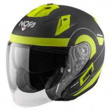 CASCO JET NOS NS-2 ZONE FLUOR YELLOW doppia visiera