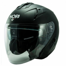 CASCO JET NOS NS-2 BLACK MATT doppia visiera