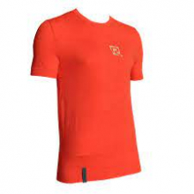 RIDAY Maglia girocollo manica corta in lana australiana extrafine man 32R009 ARANCIO