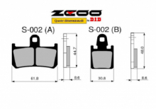 COPPIA PASTIGLIE  ZCOO RACING T003EX-C