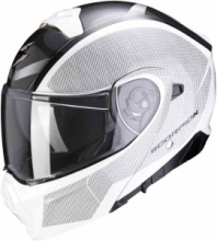 CASCO SCORPION EXO 930 CIELO BIANCO METALIZZATO/BLU