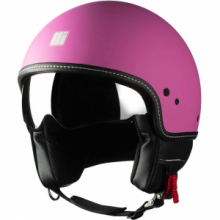 Casco moto Jet Motocubo Beetle Rosa Opaco Con Visierino