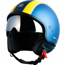 Casco moto Jet Motocubo Spider Bu Opaco Giallo