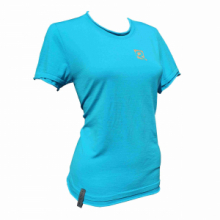 RIDAY Maglia girocollo manica corta in lana australiana extrafine LADY 31R012 TURCHESE