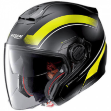 Casco Jet N40-5 Risolute N-com 018 Flat Black Yellow Nolan