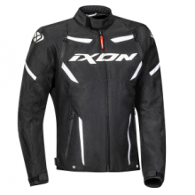 Ixon Striker Giacca tessile da moto impermeabile black white