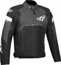 Ixon Allroad Giacca tessuto 4stagioni ROADSTER SPORTIVA da moto impermeabile  Nero/Antracite/Blu