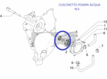 875316  CUSCINETTO POMPA ACQUA PIAGGIO BEVERLY 400/500