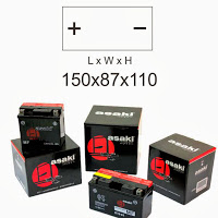 BATTERIA ASAKI CTZ12S-BS senza Manutenzione  Equivalente YTZ12S-BS
