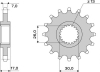 PIGNONE SUNSTAR PROFILO HONDA 16 denti