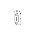 Lampada siluro 15x41 mm 12V