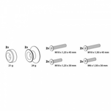 Kit supporti cavalletto - 10 mm SILVER