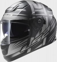 LS2 FF320 STREAM BANG MATT BLACK TITANIUMVDOPPIA VISIERA TG L