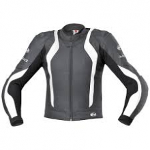 HELD GIACCA PELLE RACING TG 54 NERO/BIANCO